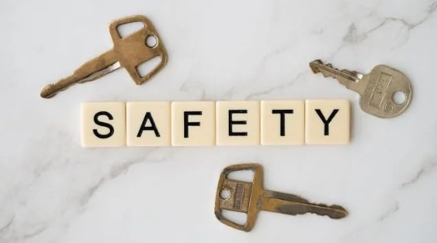 Image of of keys and the word safety