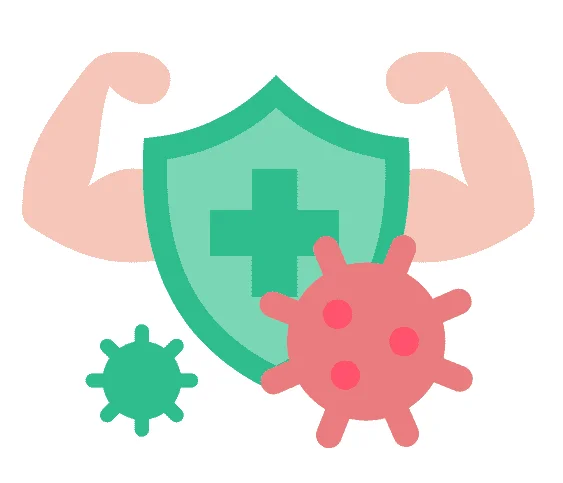 Graphic symbolizing that Glutathione strengthens your immune system