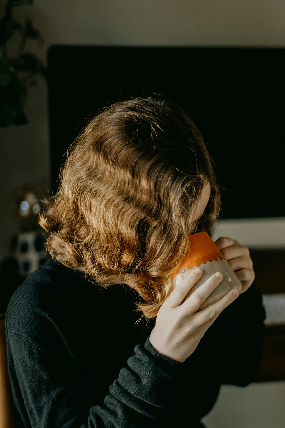 Patient resting at home with COVID-related symptoms