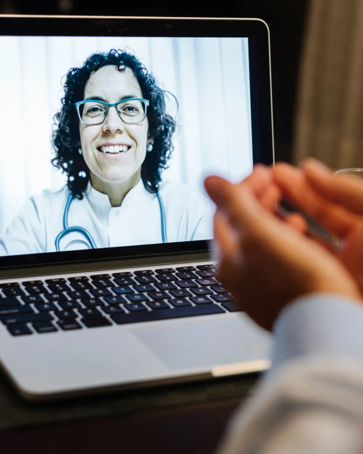 Patient discussing a medication refill request with a telehealth provider