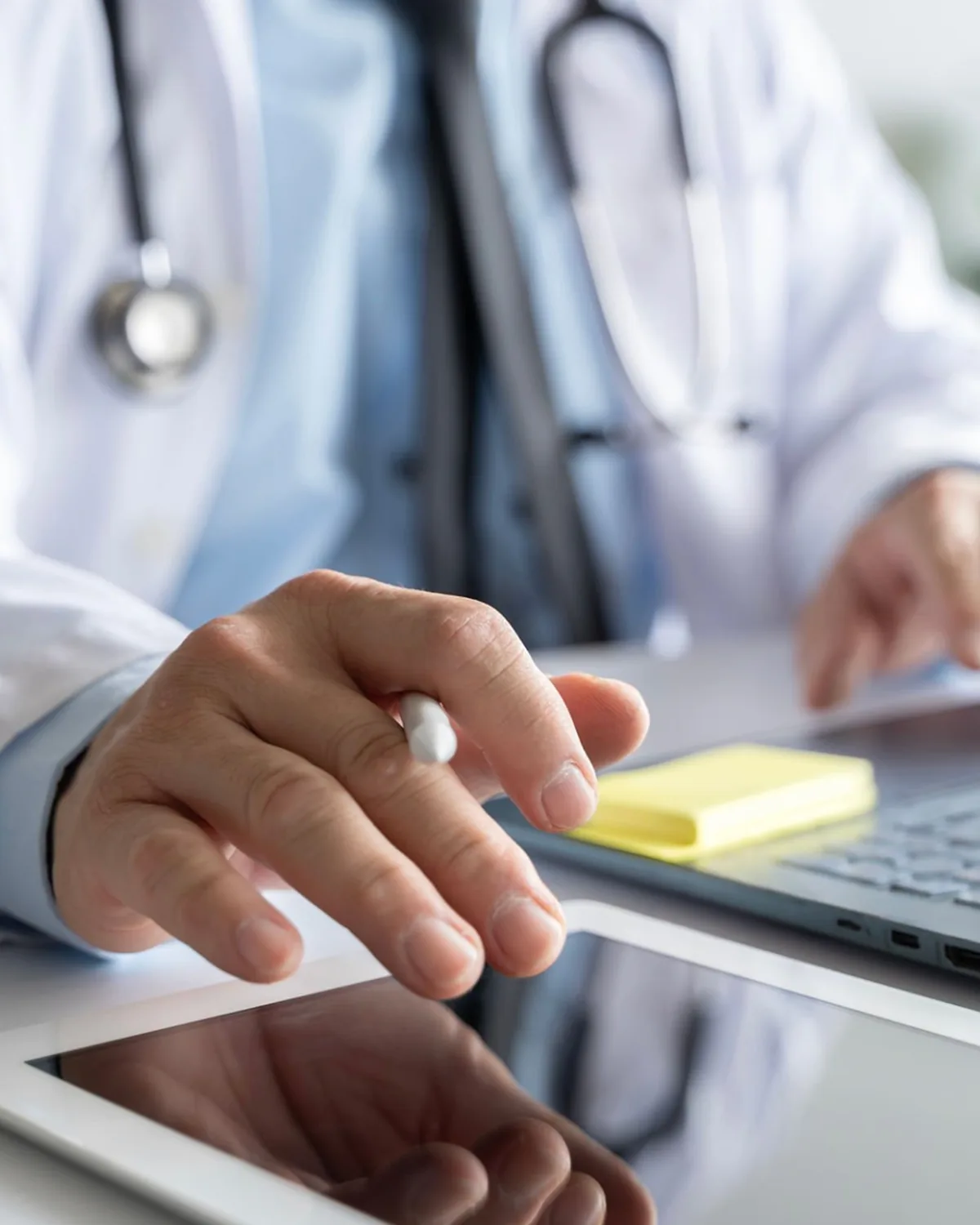 Provider reviewing a private STI and STD care question