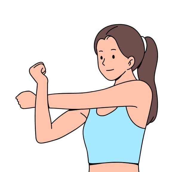 Illustration of a woman exercising