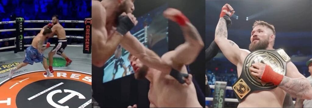 Composite photo of Redneck Mundell vs Ricchi