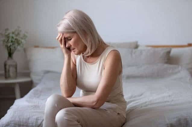 The emotional side of hormonal shifts. This image captures the mood swings that can accompany perimenopause and menopause