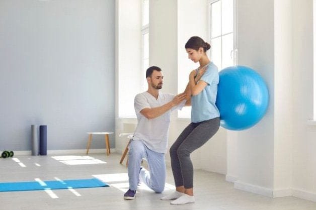 A physical therapy session