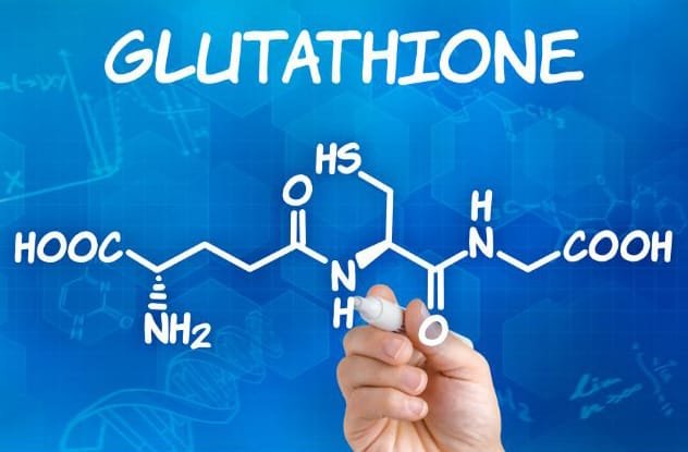 A chemical diagram of glutathione