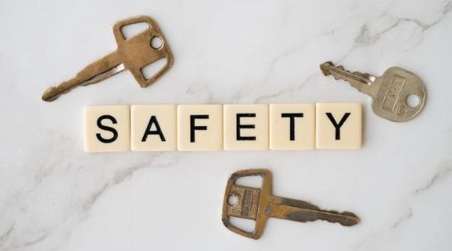 Image of of keys and the word safety