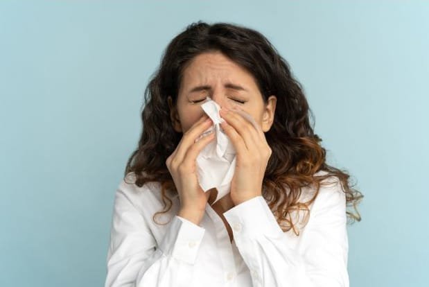 Photo of person sick with the flu