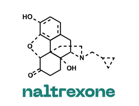 Image of the chemical structure of naltrexone