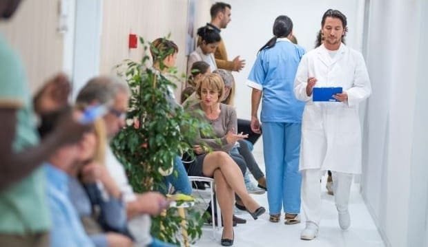 Patients in a waiting room